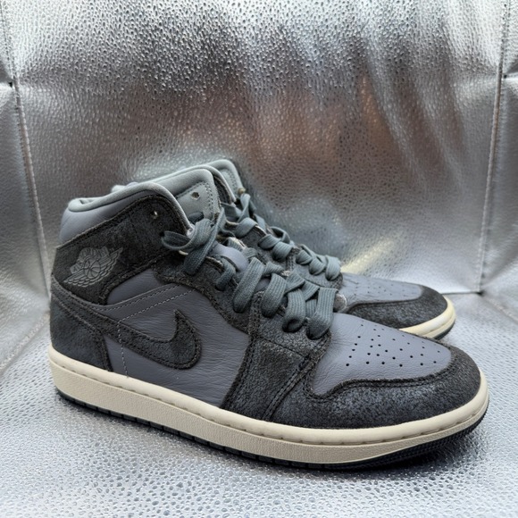 Jordan Shoes - Size 7.5 Air Jordan 1 Mid SE Craft Women Anthracite Grey Excellent FJ3448-001